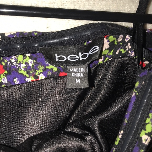 Bebe strapless floral mini dress size medium - Picture 4 of 5